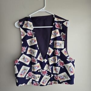 Vintage Floral Patterned Women's Vest